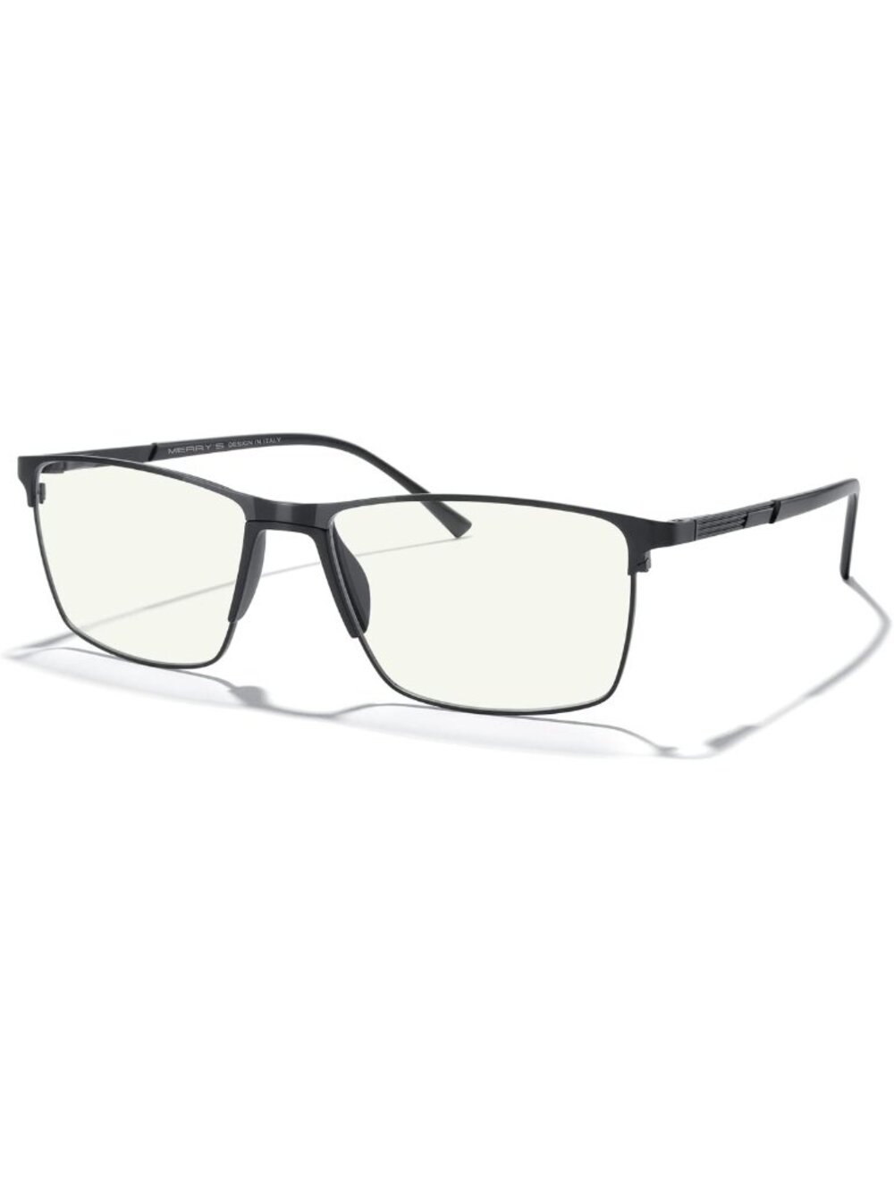 Stylish Blue Light Blocking Reading Glasses with Metal Frame & Spring Hinge for